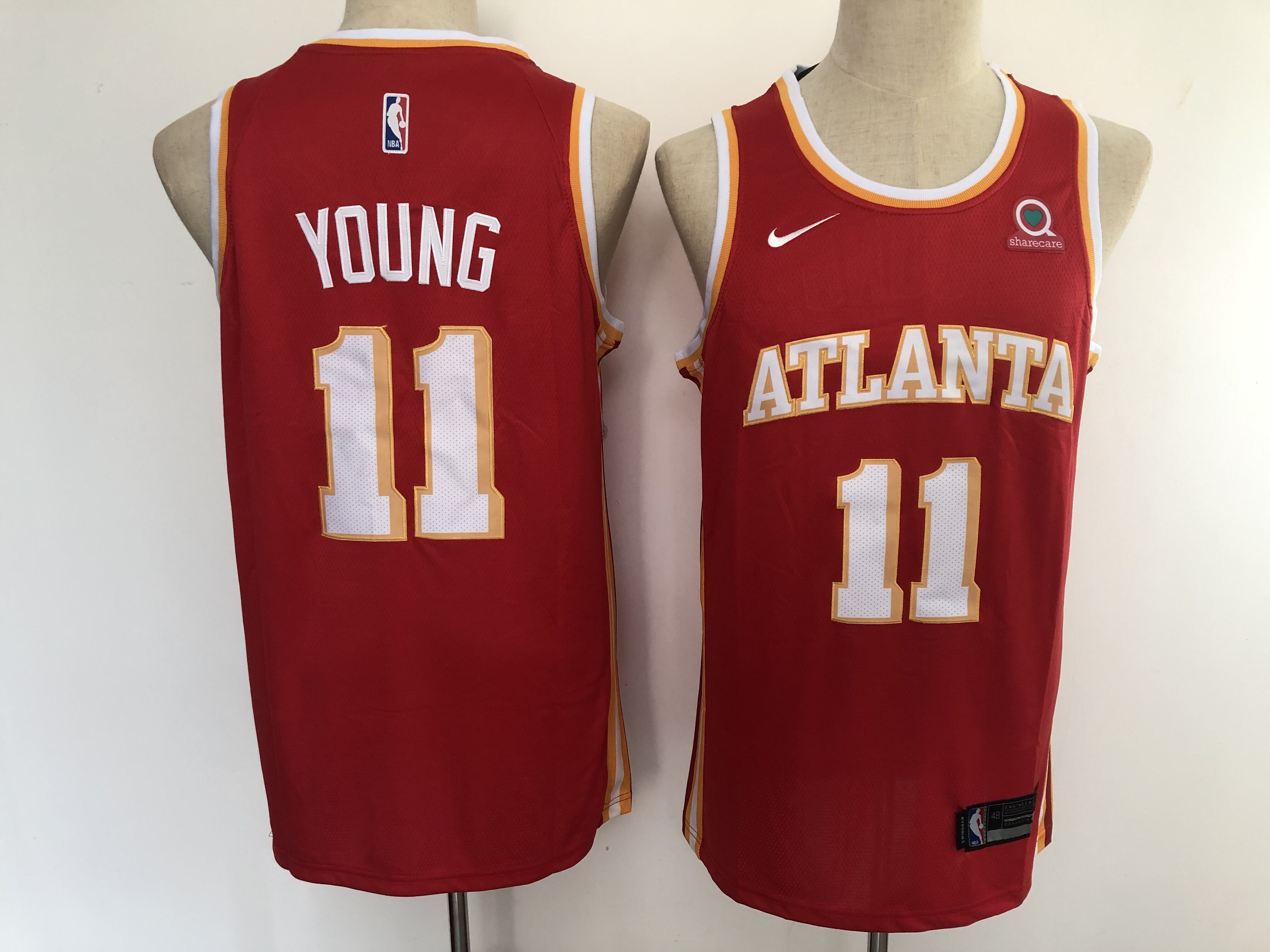 Cheap Men Atlanta Hawks 11 Young red New Nike NBA Jerseys